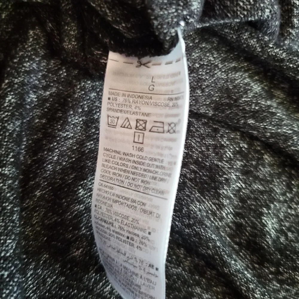 Old Navy Marled Gray Long Sleeve Rolled Round Neck Sweater Dress Size L